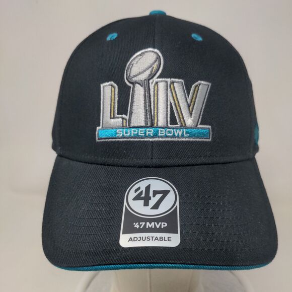 '47 Brand MVP Men's Strapback Hat Black OSFA Embroidered Super Bowl LIV - Picture 2 of 9